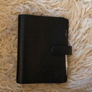 Louis Vuitton black Epi leather planner date book